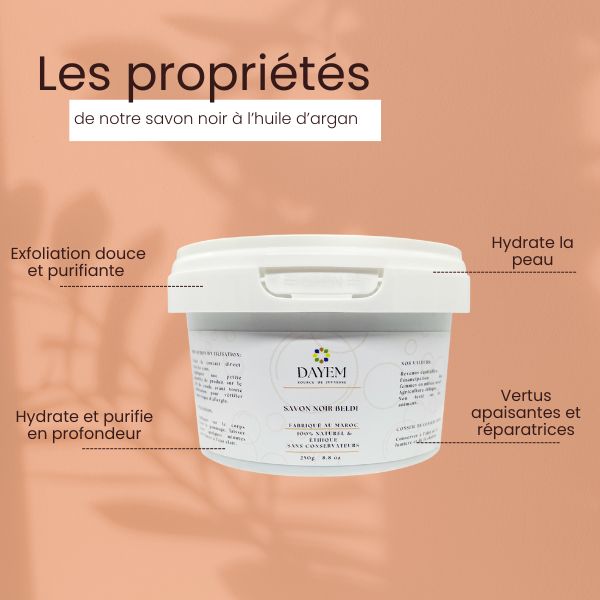Savon noir à l'huile d'argan bio